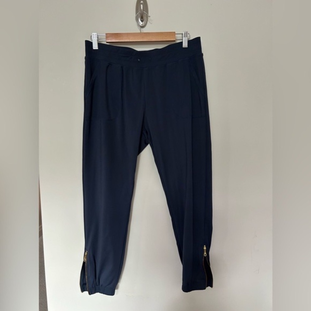 Zyia Active Navy Blue Ankled Zip Joggers